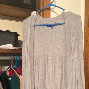 Apt. 9 Light Gray Open Cardigan